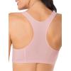 Fruit of the Loom Women’s Multi-Pack Tank Top Style Sports Bra(Blushing Rose/White/Heather Grey)