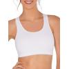 Fruit of the Loom Women’s Multi-Pack Tank Top Style Sports Bra(Blushing Rose/White/Heather Grey)