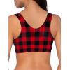 Fruit of the Loom Women’s Multi-Pack Tank Top Style Sports Bra(Grey/Red Buffalo/Black/White)
