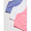 Fruit of the Loom Women’s Multi-Pack Tank Top Style Sports Bra(Heather Blue/Popsicle Pink/White)