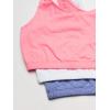 Fruit of the Loom Women’s Multi-Pack Tank Top Style Sports Bra(Heather Blue/Popsicle Pink/White)