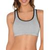 Fruit of the Loom Women’s Multi-Pack Tank Top Style Sports Bra(Heather Grey With Black/Charcoal/Black)