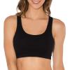Fruit of the Loom Women’s Multi-Pack Tank Top Style Sports Bra(Heather Grey With Black/Charcoal/Black)
