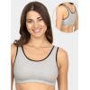 Fruit of the Loom Women’s Multi-Pack Tank Top Style Sports Bra(Heather Grey With Black/White/Black)