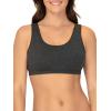 Fruit of the Loom Women’s Multi-Pack Tank Top Style Sports Bra(Kaleidescope/Charcoal Heather/Punchy Peach/White)