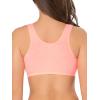 Fruit of the Loom Women’s Multi-Pack Tank Top Style Sports Bra(Kaleidoscope/Kaleidoscope/White/White/Punchy Peach/Punchy Peach)