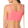 Fruit of the Loom Women’s Multi-Pack Tank Top Style Sports Bra(Pin Dot/Popsicle Pink/White)