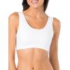 Fruit of the Loom Women’s Multi-Pack Tank Top Style Sports Bra(Pin Dot/Popsicle Pink/White)