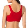 Fruit of the Loom Women’s Multi-Pack Tank Top Style Sports Bra(Red Hot/ White/ Red)