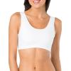 Fruit of the Loom Women’s Multi-Pack Tank Top Style Sports Bra(Red Hot With Black/White/Black)