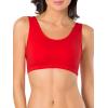 Fruit of the Loom Women’s Multi-Pack Tank Top Style Sports Bra(Skinny Stripe/Black Hue/Red Hot/White)