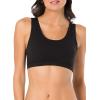 Fruit of the Loom Women’s Multi-Pack Tank Top Style Sports Bra(Skinny Stripe/Black Hue/Red Hot/White)