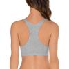 Fruit of the Loom Women’s Multi-Pack Tank Top Style Sports Bra(Skinny Stripe/White/Heather Grey)