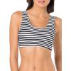 Fruit of the Loom Women’s Multi-Pack Tank Top Style Sports Bra(Skinny Stripe/White/Red Hot)