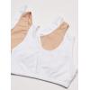 Fruit of the Loom Women’s Multi-Pack Tank Top Style Sports Bra(White/Sand/White)