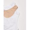Fruit of the Loom Women’s Multi-Pack Tank Top Style Sports Bra(White/Sand/White)