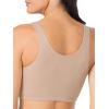 Fruit of the Loom Women’s Multi-Pack Tank Top Style Sports Bra(White/Sand/White)