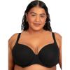 Fruit of the Loom Women’s Fit for Me Collection: Plus Size Cotton T-Shirt Bra – Comfort & Style for Every Body(Black Hue)