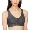 Fruit of the Loom Women’s Multi-Pack Front Closure Cotton Bra(Charcoal Heather)