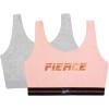 Fruit of the Loom Women’s Multi-Pack Tank Top Style Sports Bra(Pink and Grey)