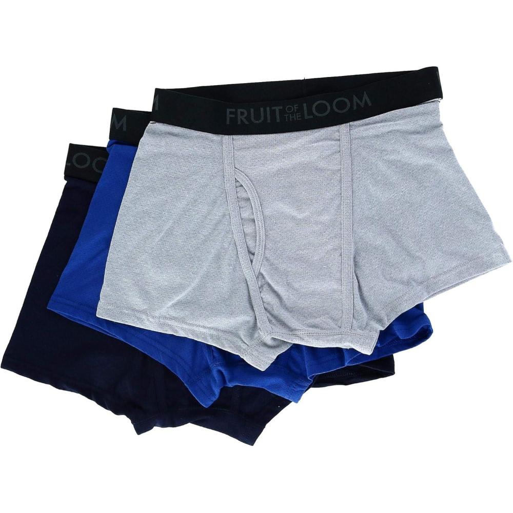 imageFruit of the Loom Mens Micro Mesh Boxer BriefsCotton Mesh  Blue