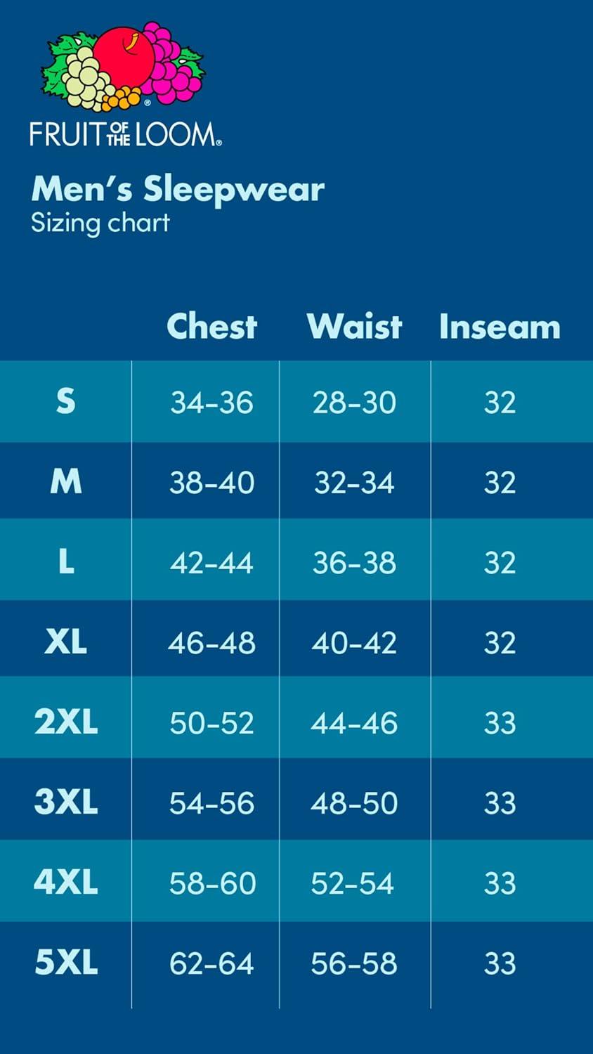 imageFruit of the Loom mens Extra Soft Woven Poplin Pajama Sleep SetBlue Check