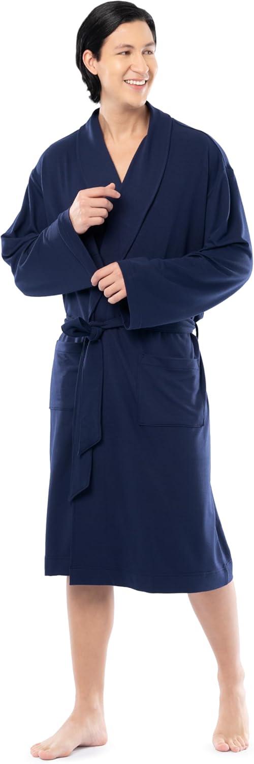 imageFruit of the Loom mens Lightweight French Terry RobeNavy