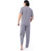 Fruit of the Loom Men’s Stretch Mesh Jersey Top and Pant Sleep Pajama Set(Grey Heather)