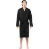 Fruit of the Loom mens Lightweight French Terry Robe(Black)
