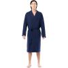 Fruit of the Loom mens Lightweight French Terry Robe(Navy)