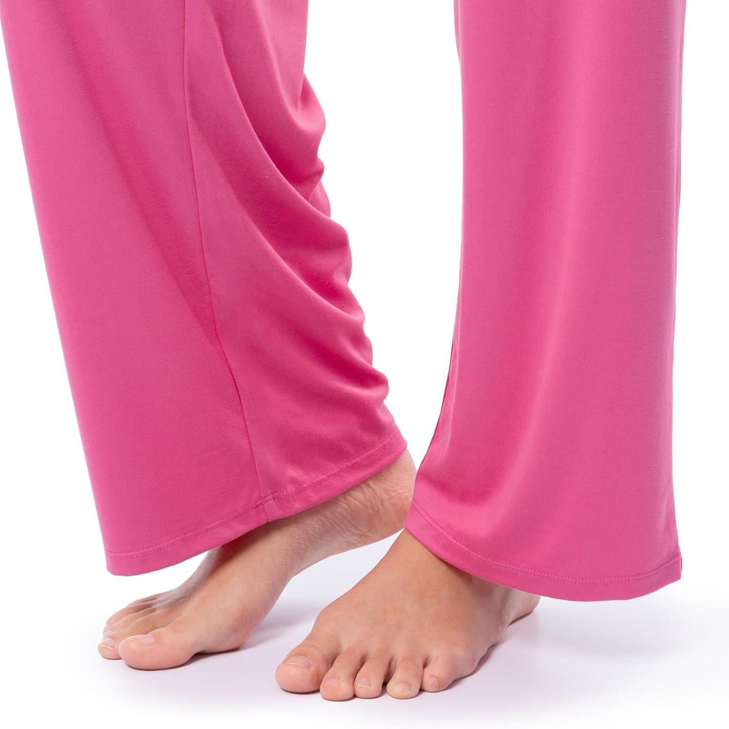 imageFruit of the Loom Womens Drop Shoulder Tee and Convertible Waist Sleep SetPink