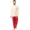 Fruit of the Loom Men Matching Holiday Family Sleep Pajama Set for Women, Men, and Kids(Cheerful Deer)