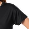 Fruit of the Loom Women’s Drop Shoulder Tee and Convertible Waist Sleep Set(Black)