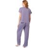 Fruit of the Loom Women’s Drop Shoulder Tee and Convertible Waist Sleep Set(Dusk)