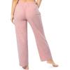 Fruit of the Loom Womens Fleece Sleep Pajama Pant, 2 Pack(Heather Pink/Buffalo Check)