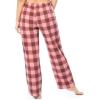 Fruit of the Loom Womens Fleece Sleep Pajama Pant, 2 Pack(Heather Pink/Buffalo Check)