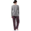 Fruit of the Loom Women’s Waffle V-Neck Top(Grey Heather/Fair Isle Black)