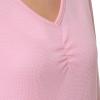 Fruit of the Loom Women’s Waffle V-Neck Top(Soft Pink/Cosmic Sky)