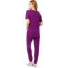 Fruit of the Loom womens Breathable Short Sleeve Top and Jogger Pant Sleep Pajama Set(Boysenberry)