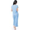 Fruit of the Loom womens Dolman Sleeve and Cropped Pant Sleep Set(Urban Blue)