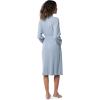 Fruit of the Loom womens Lightweight Waffle Knit Kimono Robe(Ashley Blue)