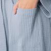 Fruit of the Loom womens Lightweight Waffle Knit Kimono Robe(Ashley Blue)