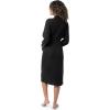 Fruit of the Loom womens Lightweight Waffle Knit Kimono Robe(Black)