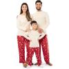 Fruit of the Loom Men Matching Holiday Family Sleep Pajama Set for Women, Men, and Kids(Cheerful Deer)