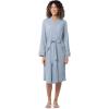 Fruit of the Loom womens Lightweight Waffle Knit Kimono Robe(Ashley Blue)