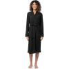 Fruit of the Loom womens Lightweight Waffle Knit Kimono Robe(Black)