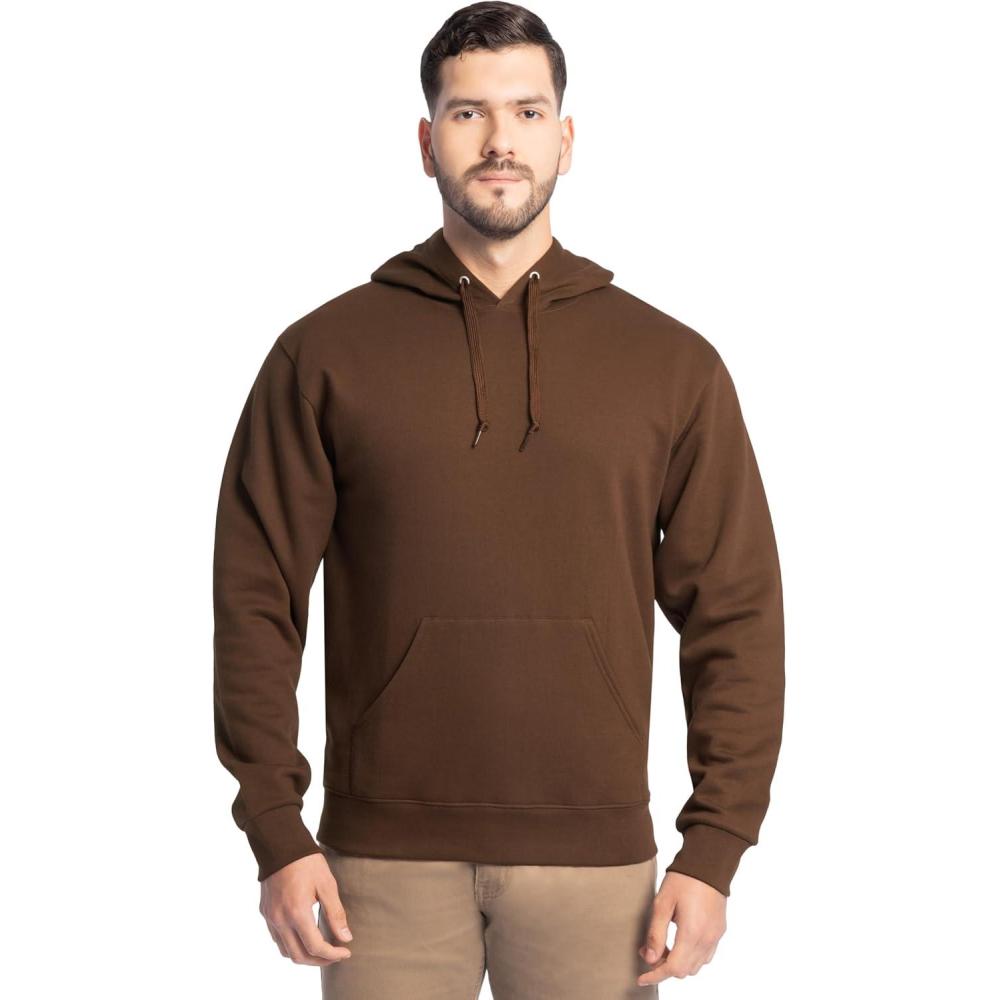 imageFruit of the Loom mens Eversoft Fleece Pullover Hooded Sweatshirt Moisture Wicking ampamp BreathableWarm Mocha