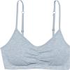 Fruit of The Loom Girls Bra with Removable Cookies, 2-Pack(White/Heather Grey)