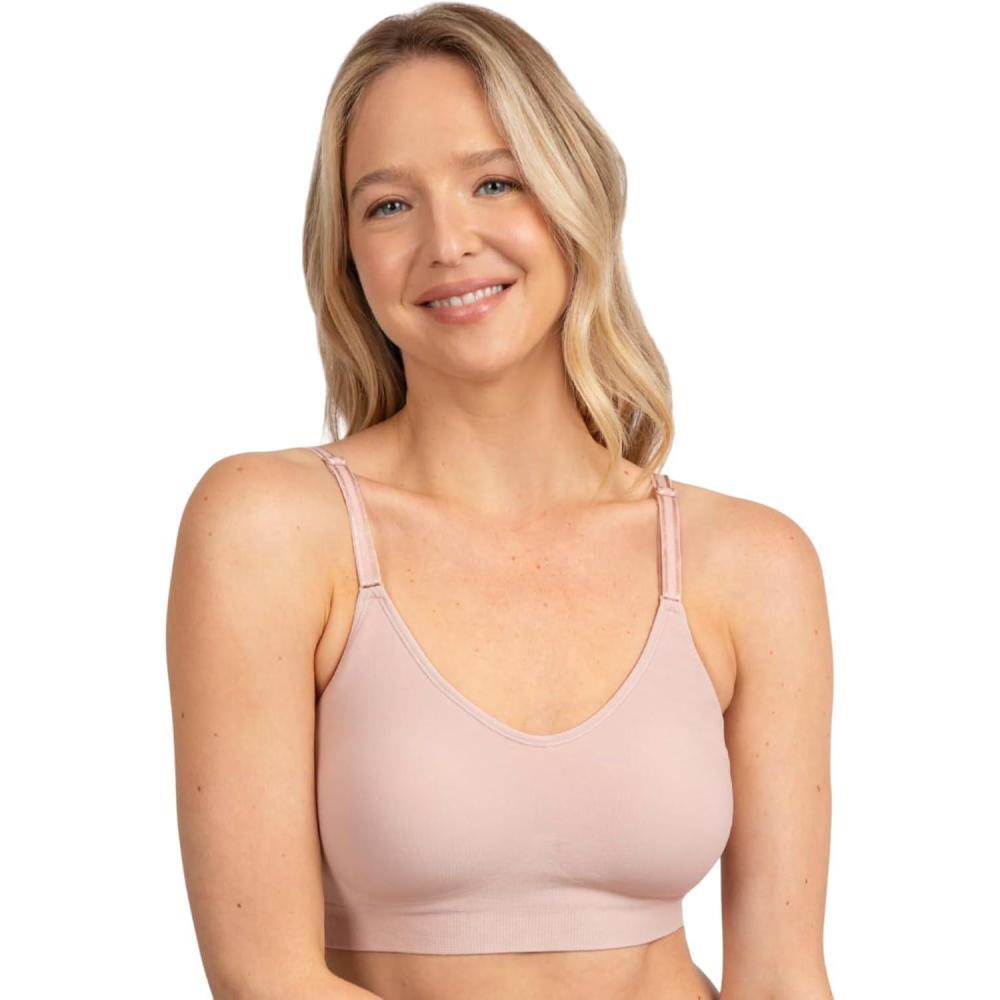 imageFruit of The Loom Womens AllDay 360 Stretch Wireless Bra  Seamless DesignRose ShadowGrey Heather