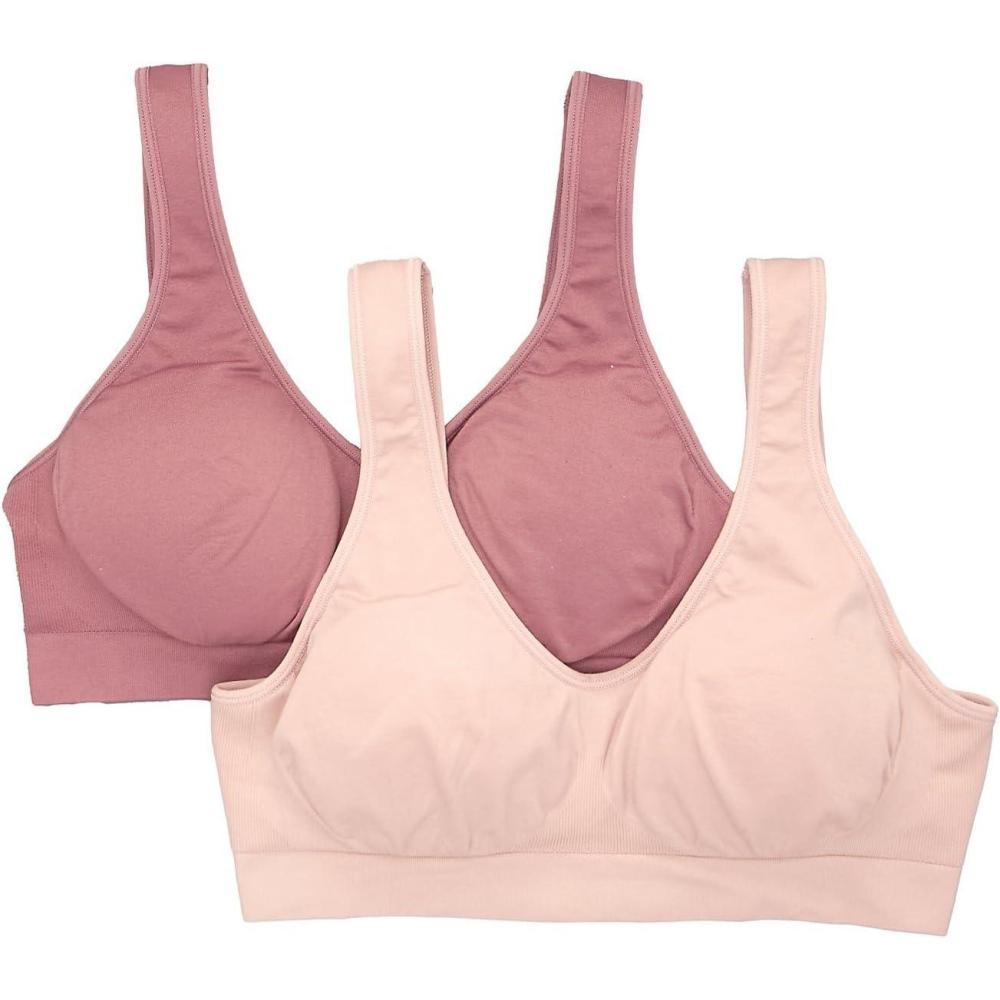 imageFruit of The Loom Womens Wireless Seamless BraRose ShadowPremium Plum